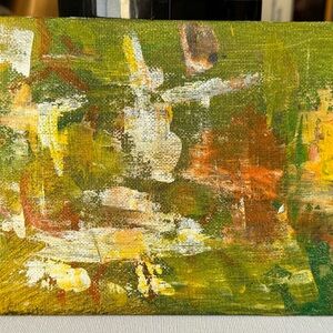 Original Acrylic Painting on Canvas Modernism Art 5x7 New Pop Abstract New Care